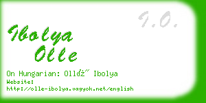 ibolya olle business card